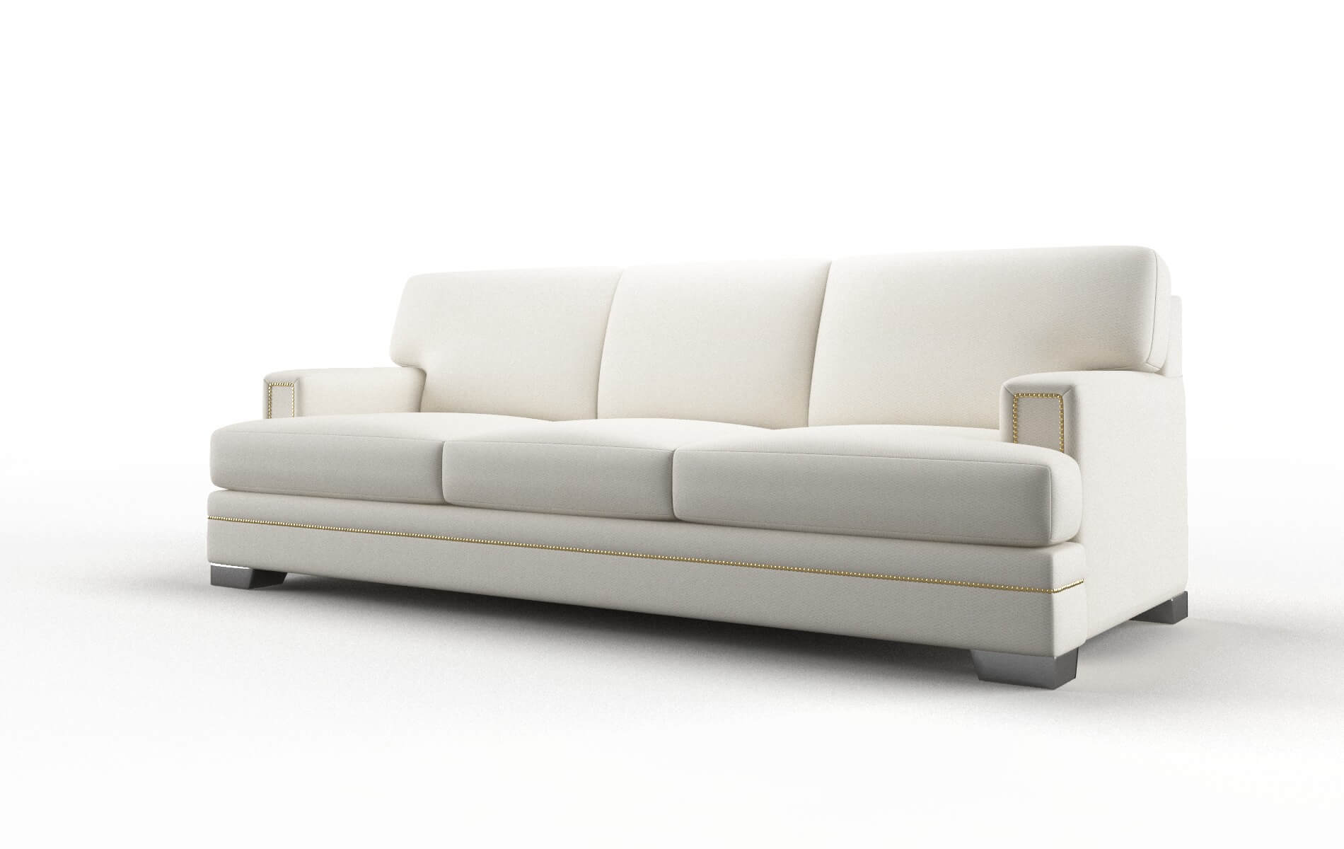 Barcelona R_prize Cream Sofa metal legs 4