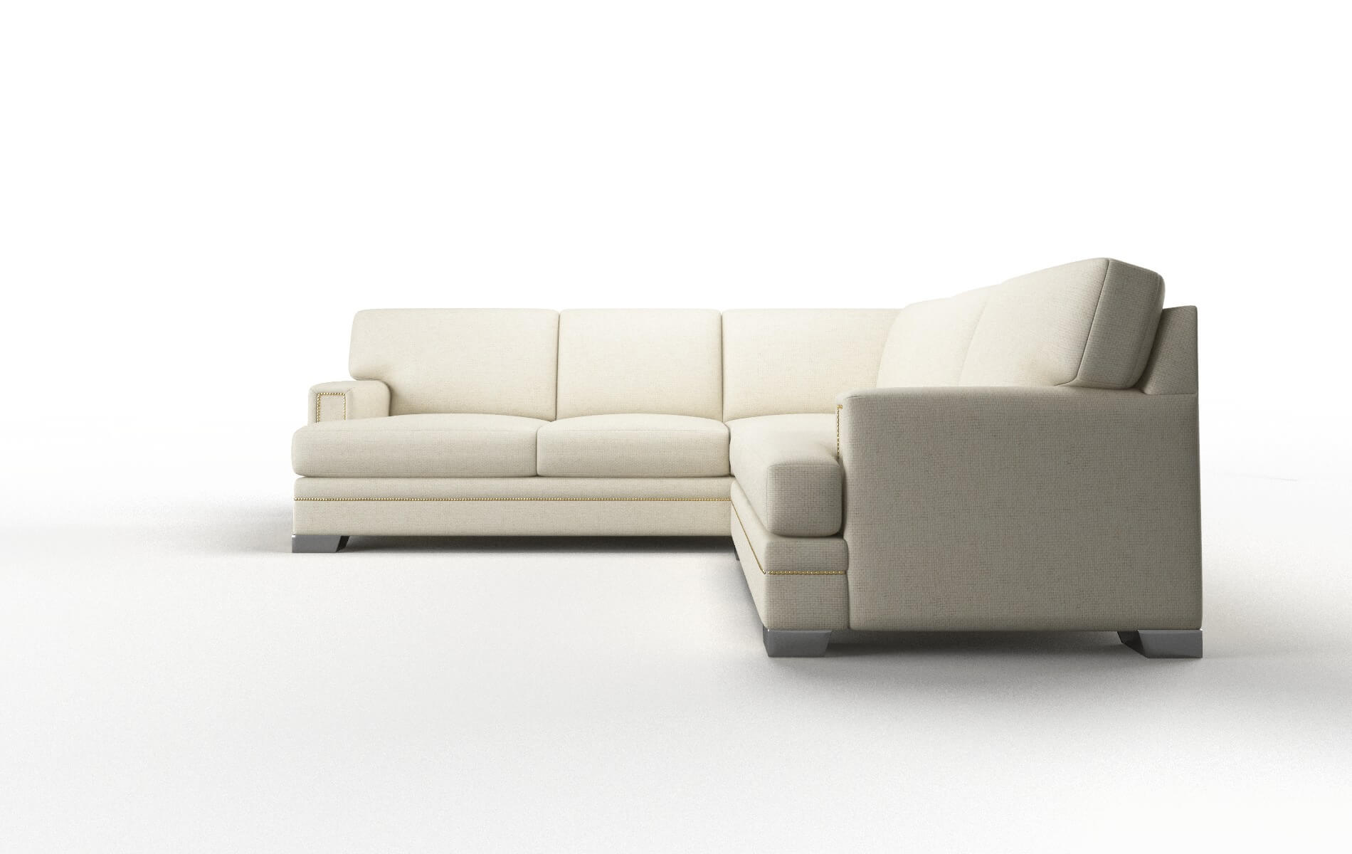 Barcelona Redondo Oyster Sectional metal legs 5