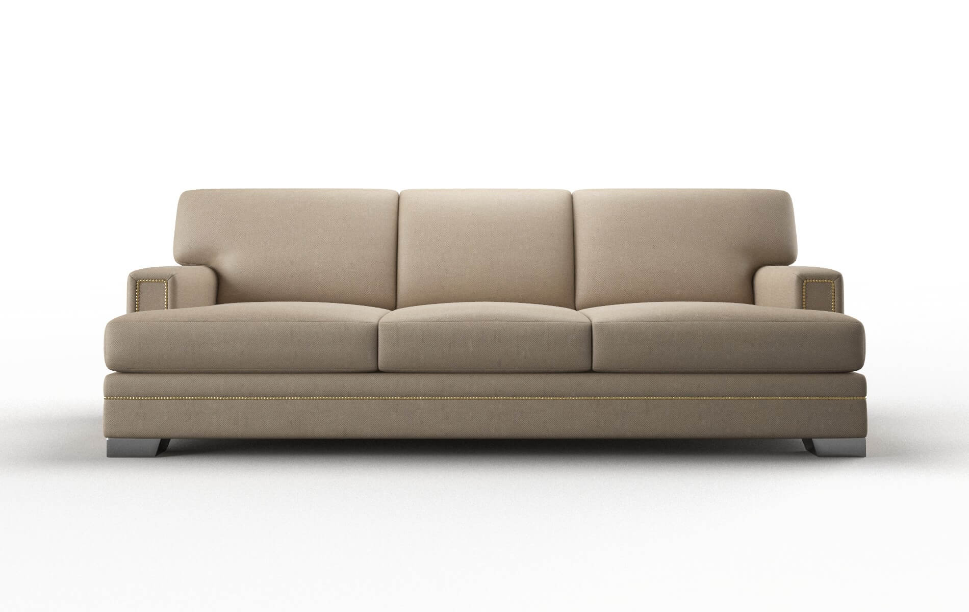 Barcelona Rocket Cappuccino Sofa metal legs 1