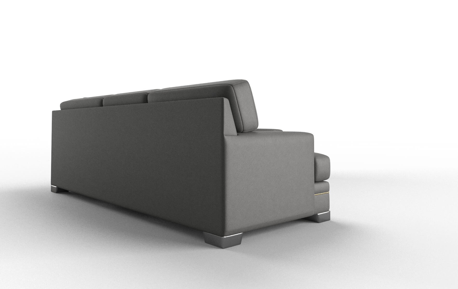 Barcelona Rocket Charcoal Sectional metal legs 3