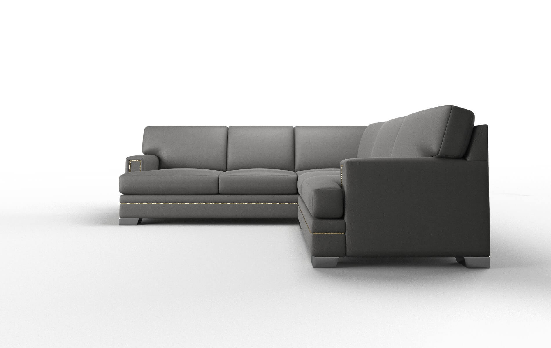 Barcelona Rocket Charcoal Sectional metal legs 5