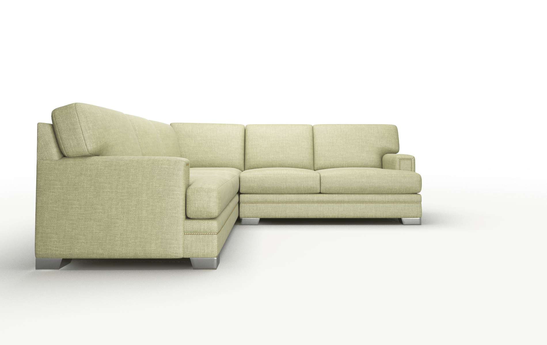 Barcelona Rocket Evergreen Sectional metal legs 2