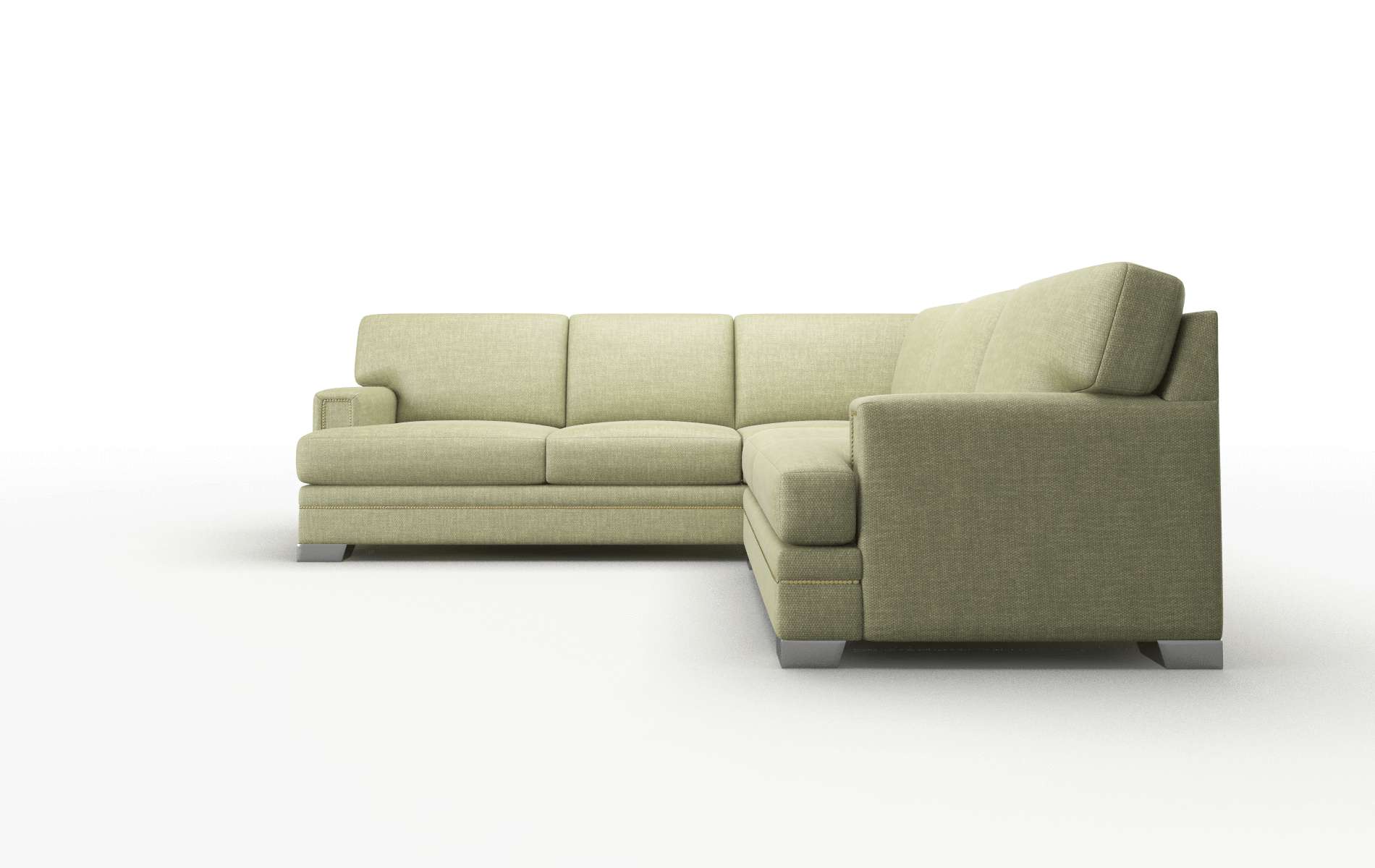 Barcelona Rocket Evergreen Sectional metal legs 5
