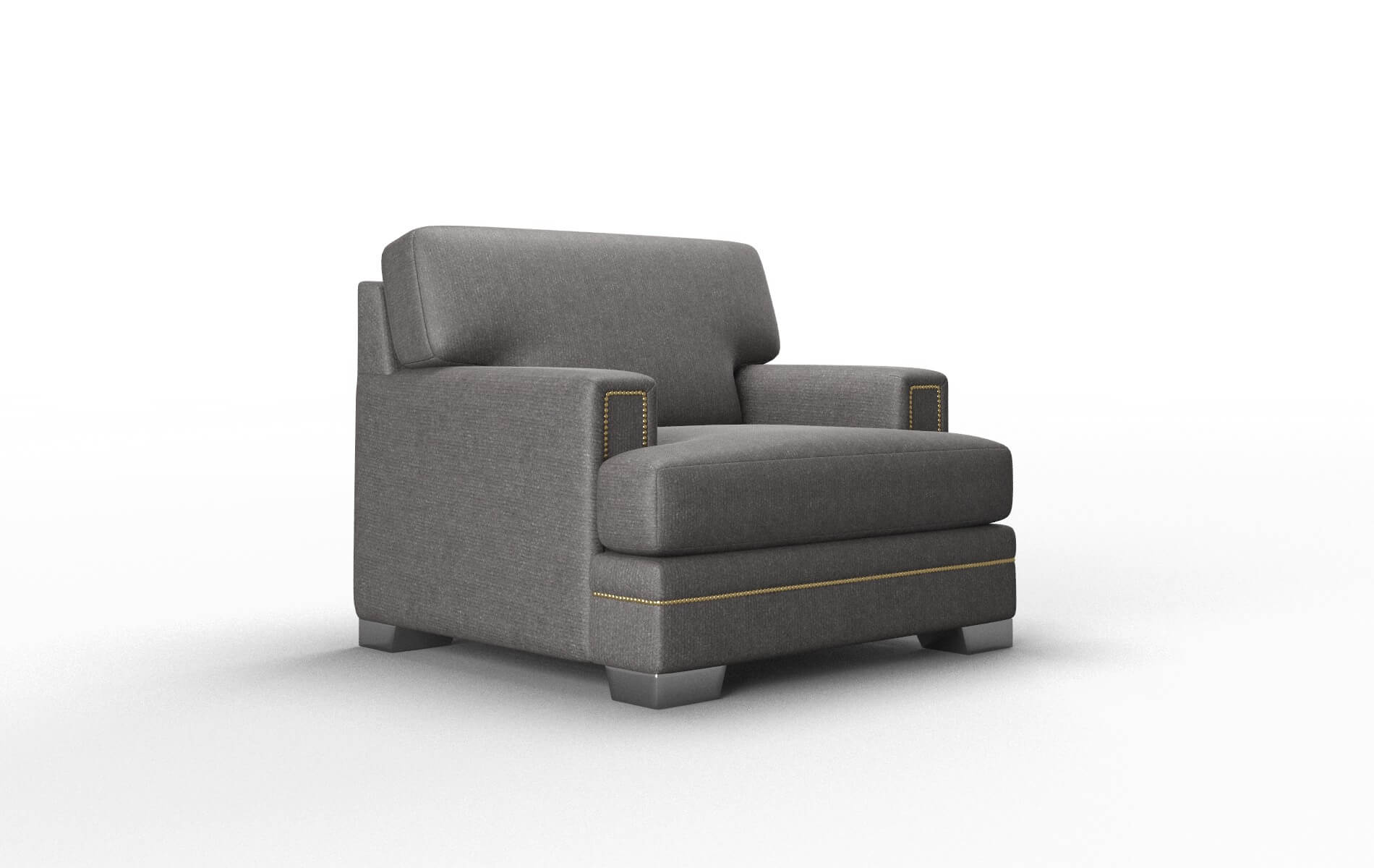 Barcelona Sasha Grey Chair metal legs 2