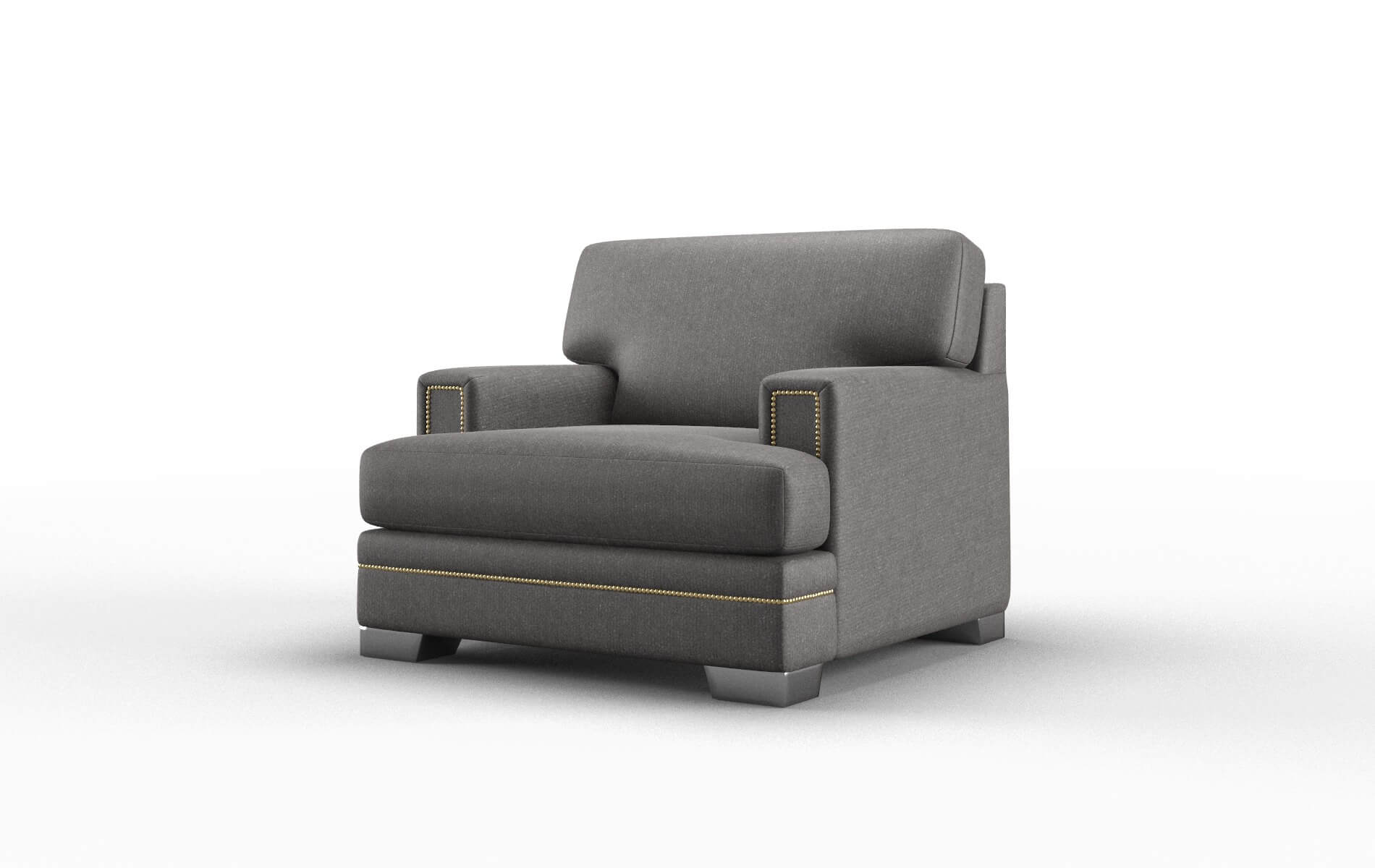 Barcelona Sasha Grey Chair metal legs 4