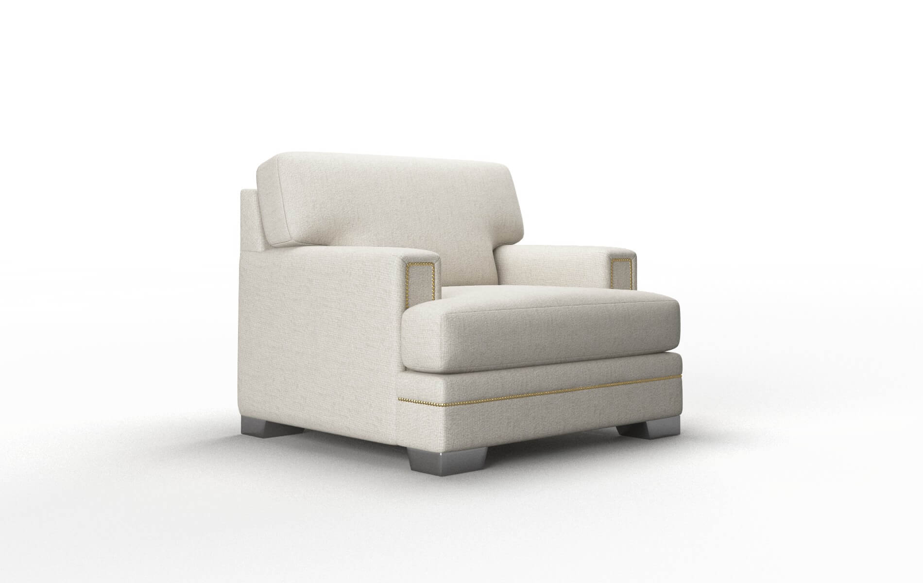 Barcelona Sasha Linen Chair metal legs 2