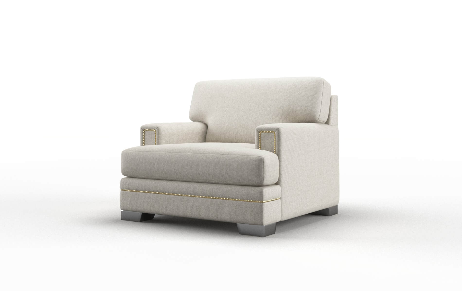 Barcelona Sasha Linen Chair metal legs 4