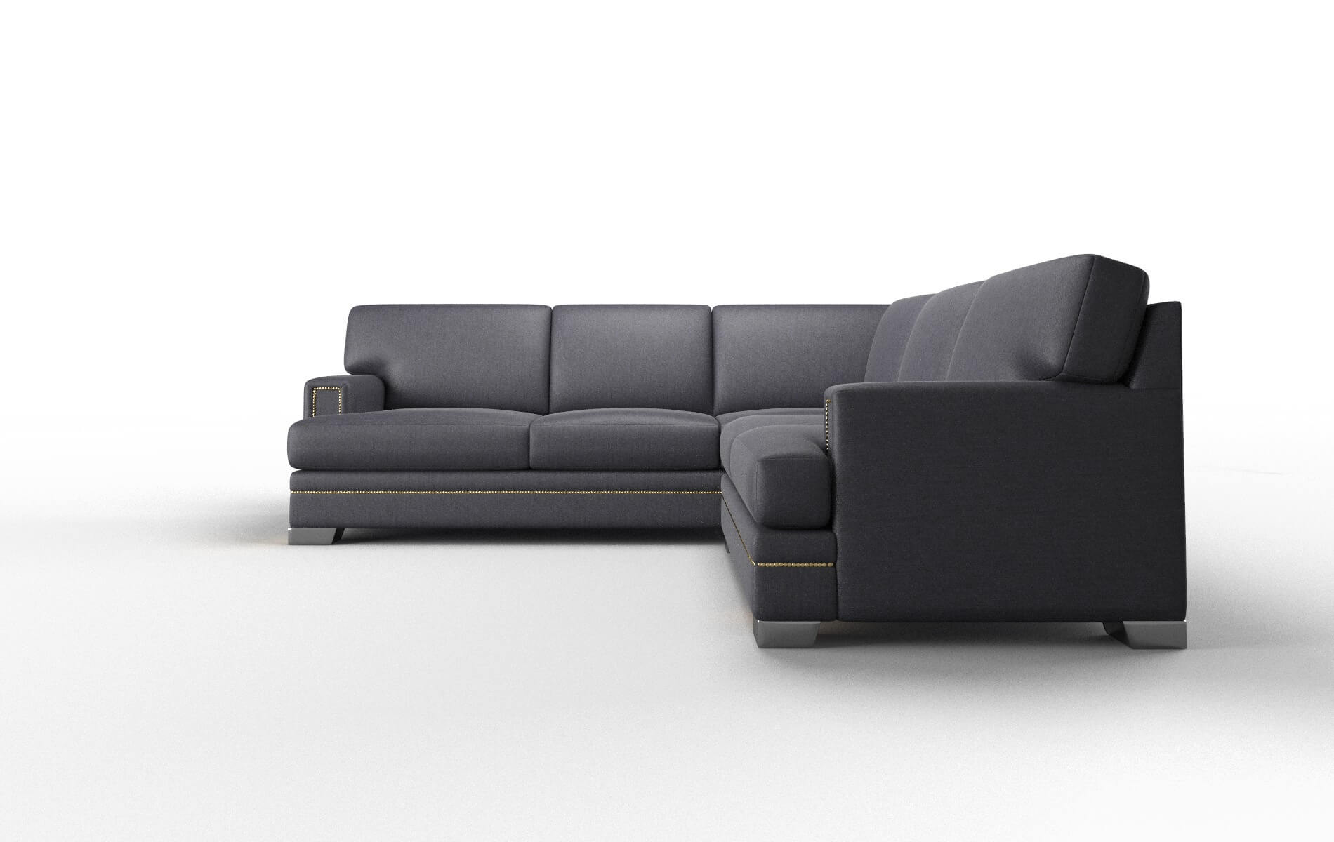 Barcelona Sasha Navy Sectional metal legs 5