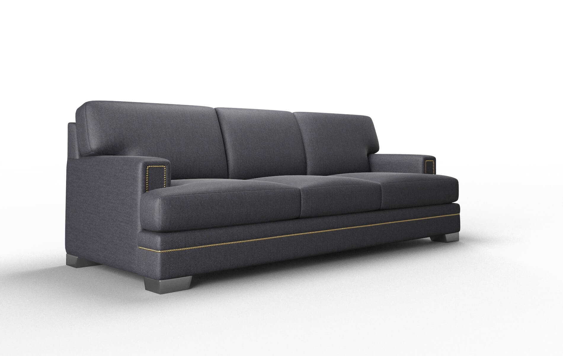Barcelona Sasha Navy Sofa metal legs 2
