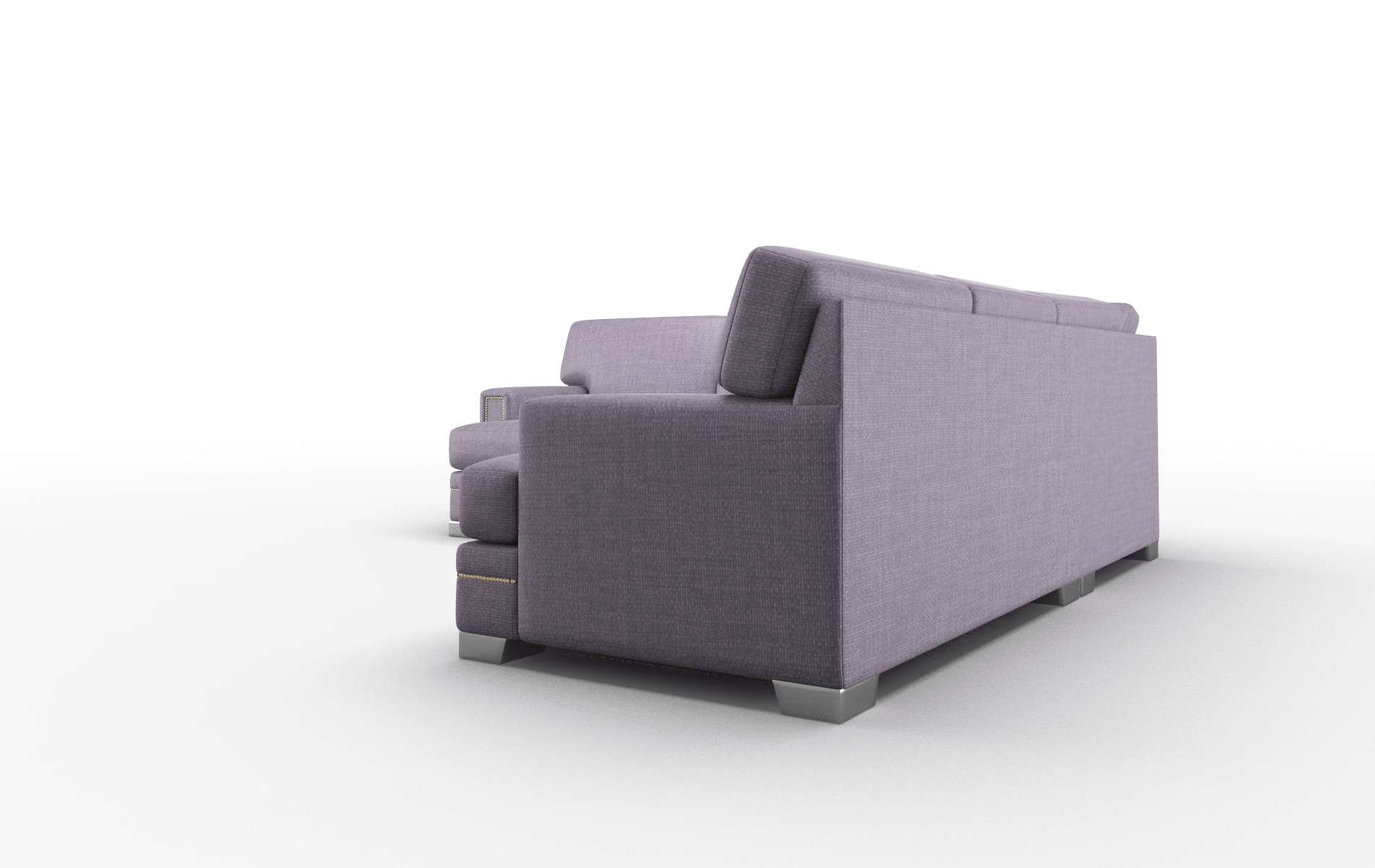 Barcelona Tess Blackberry Sectional metal legs 4