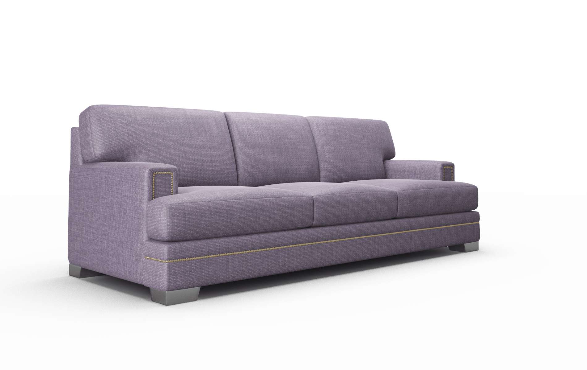 Barcelona Tess Blackberry Sofa metal legs 2