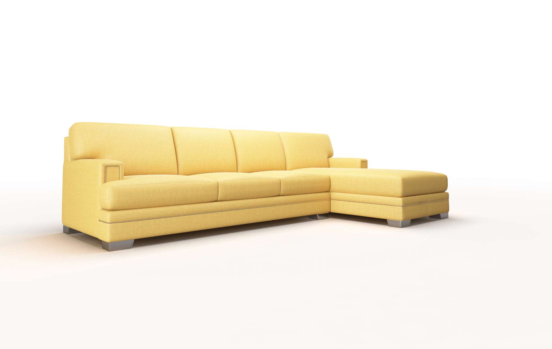 Barcelona Tess Turmeric Panel metal legs 2