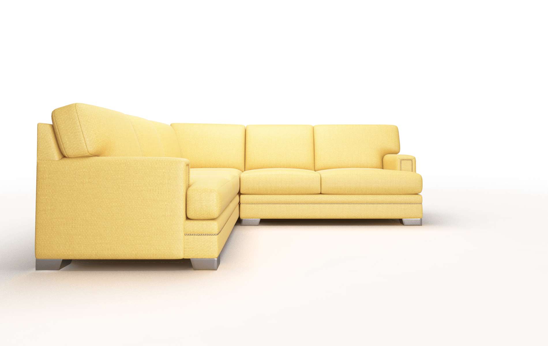 Barcelona Tess Turmeric Sectional metal legs 2