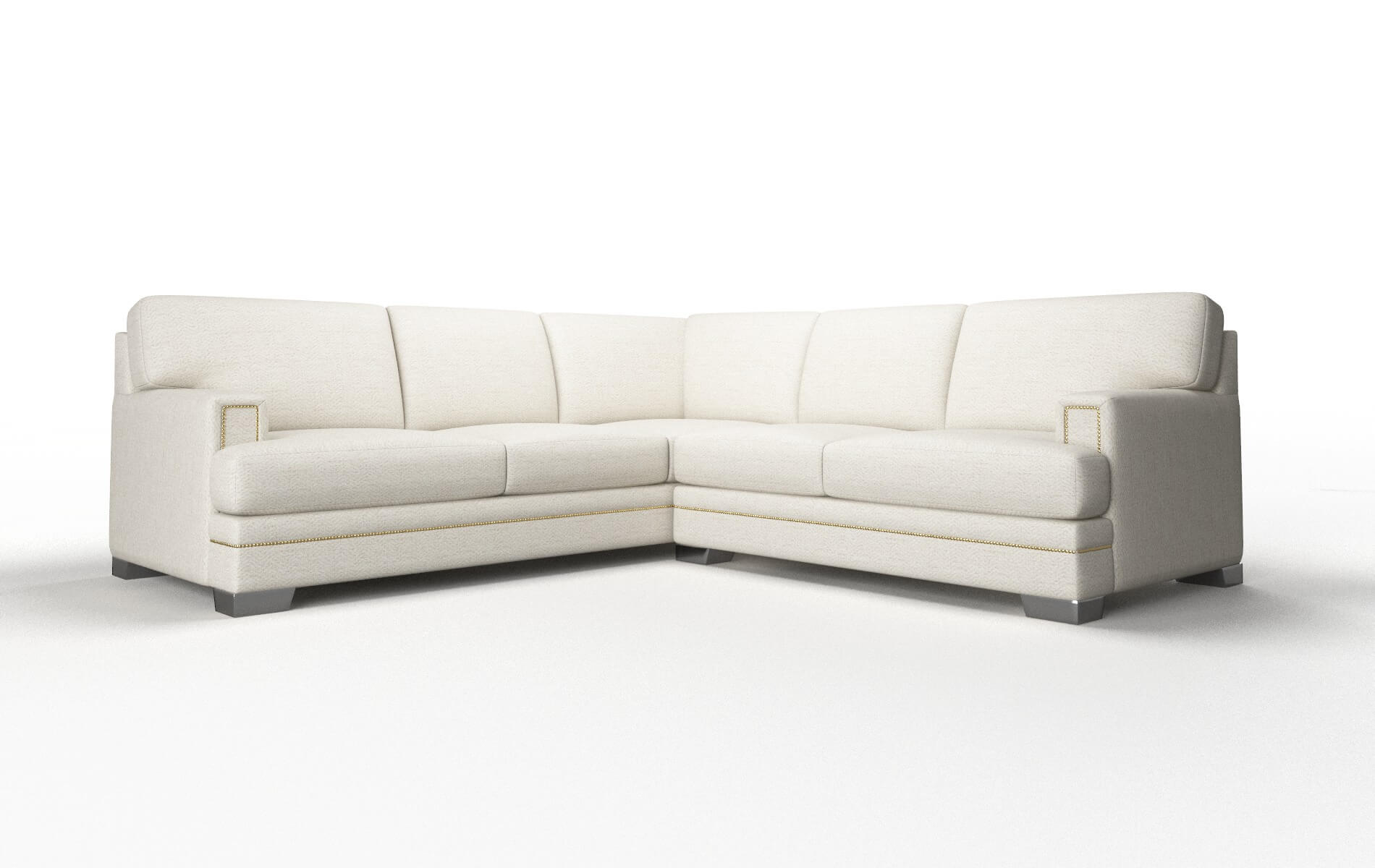 Barcelona Venus Cream Sectional metal legs 1