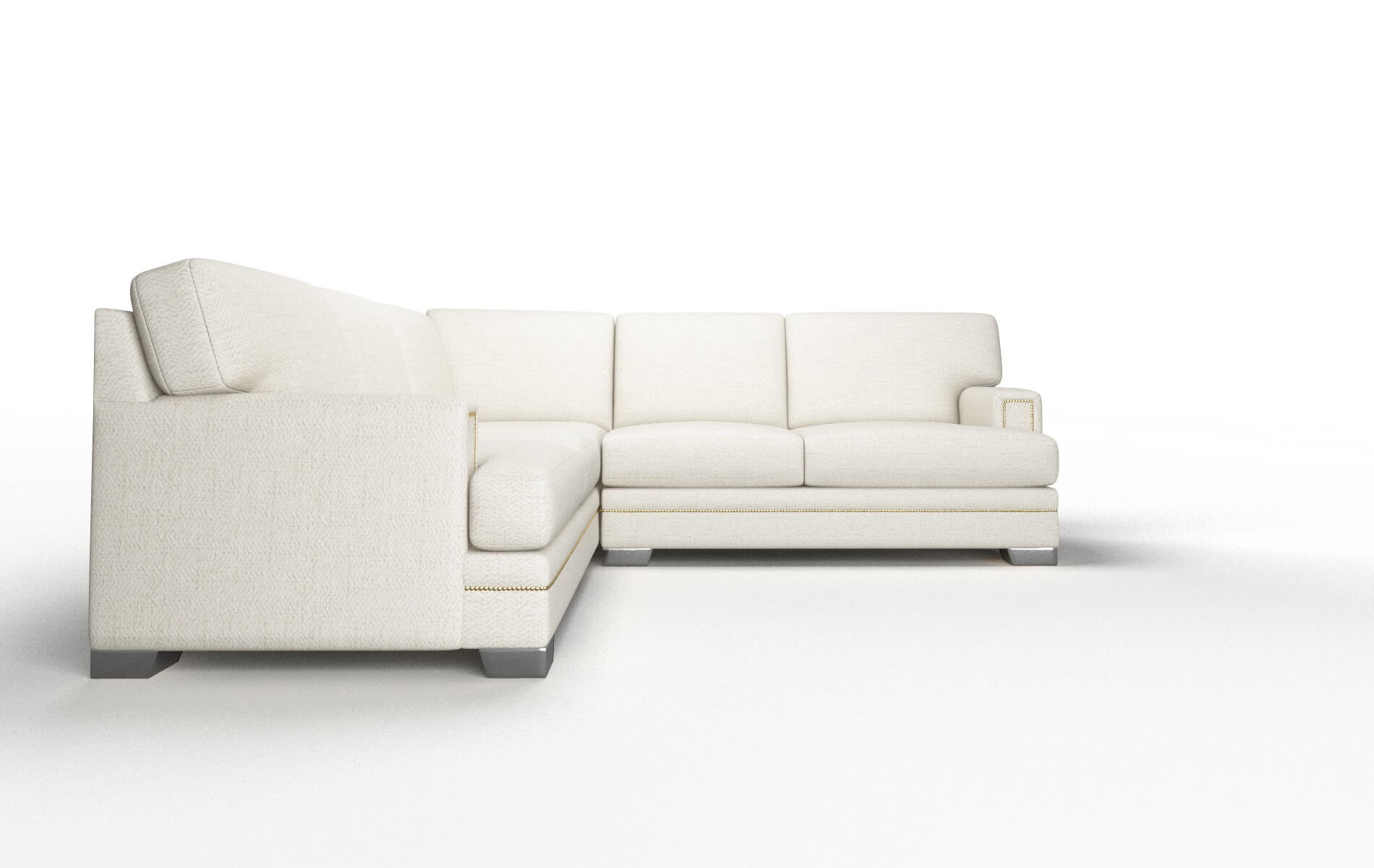Barcelona Venus Cream Sectional metal legs 2