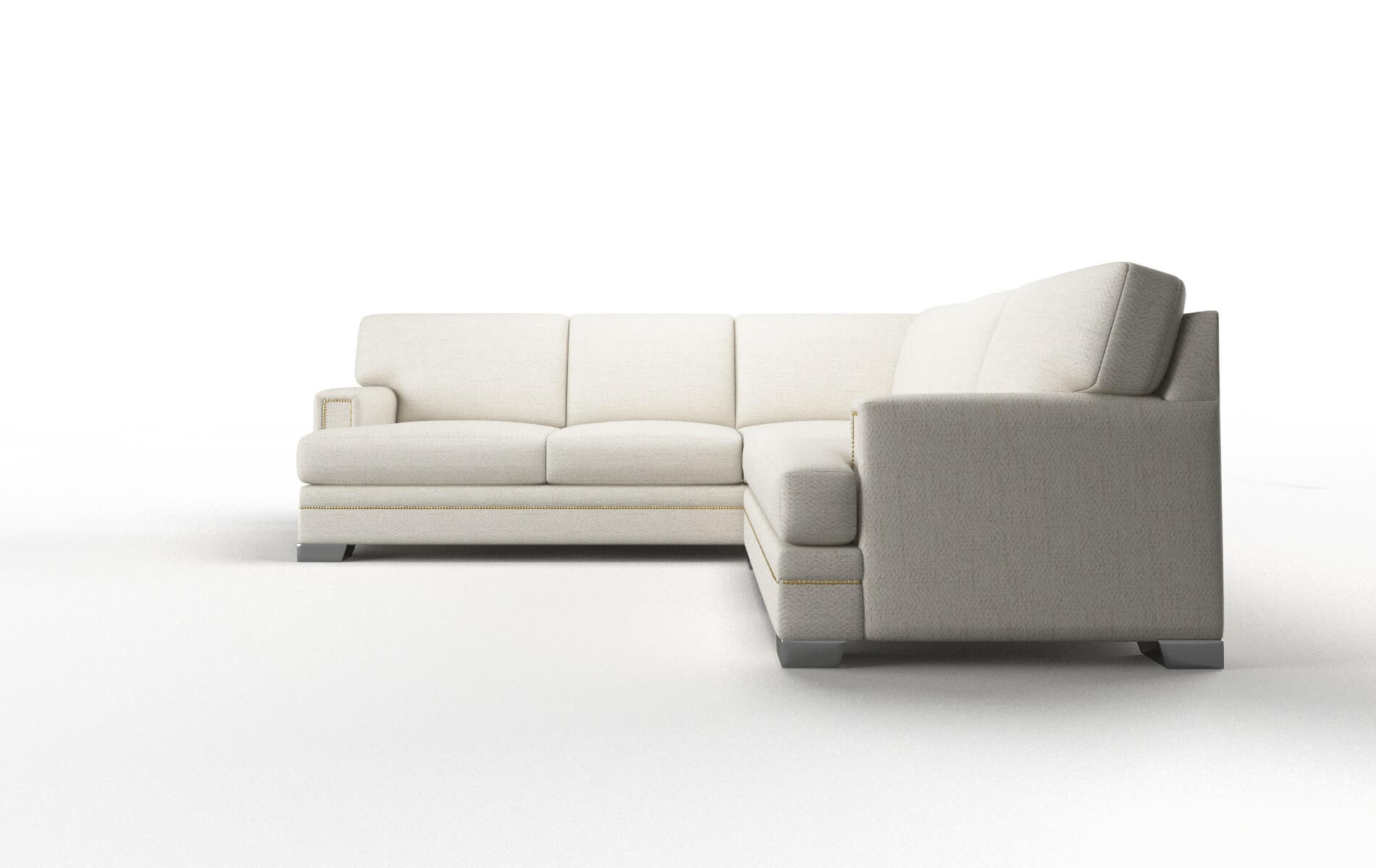 Barcelona Venus Cream Sectional metal legs 5