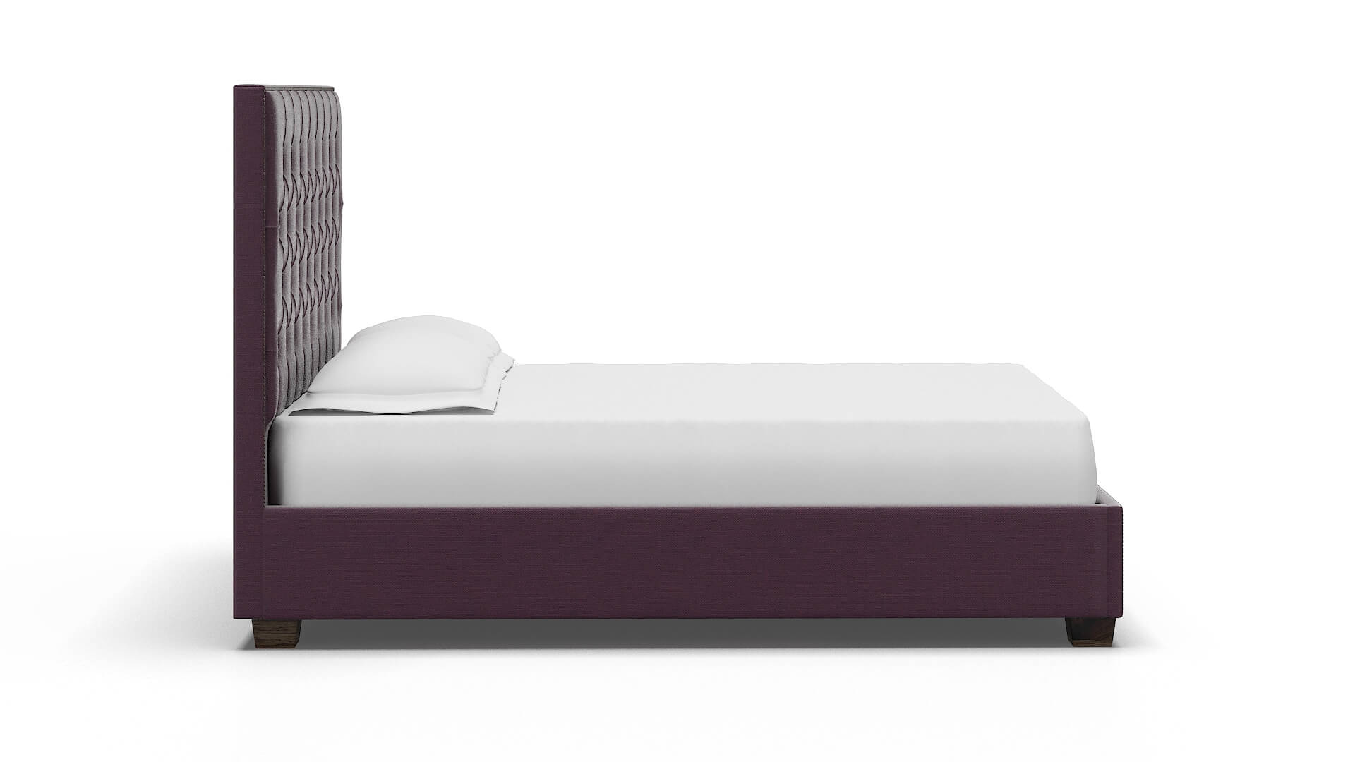 Bellezza Bella Aubergine Bed espresso legs 3