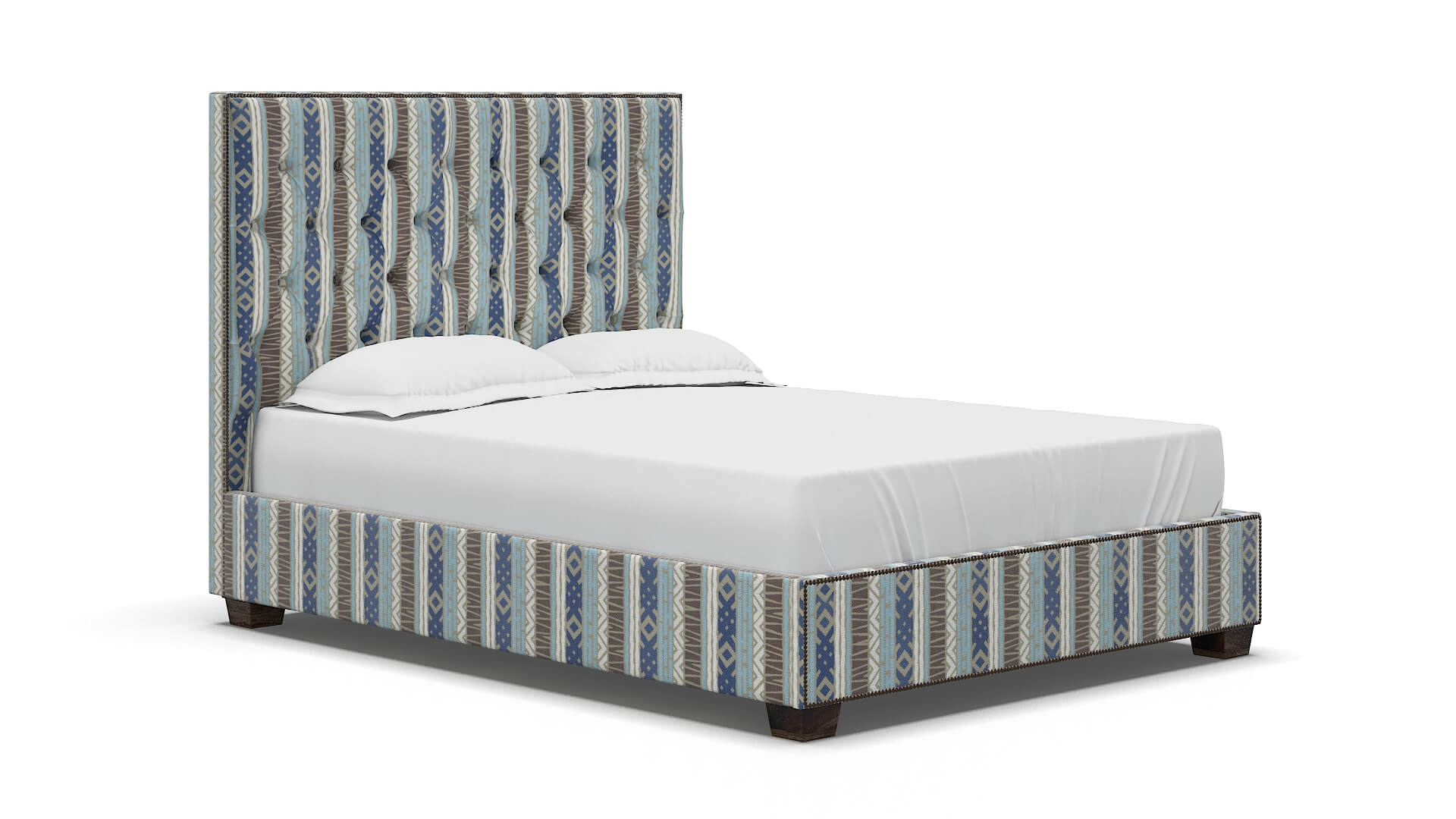 Bellezza Bodhi Indigo Bed espresso legs 2