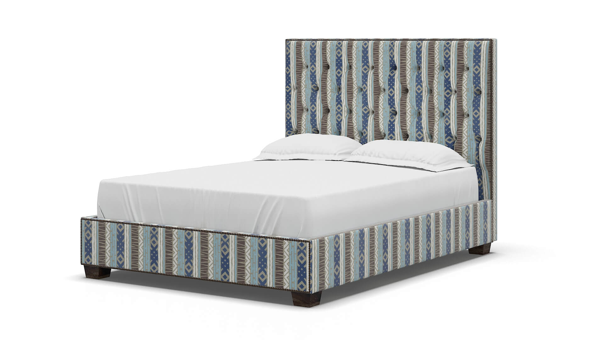 Bellezza Bodhi Indigo Bed espresso legs 5