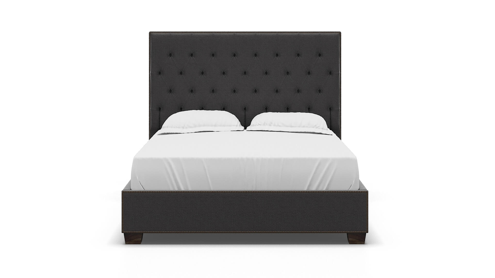 Bellezza Catalina Charcoal Bed espresso legs 1