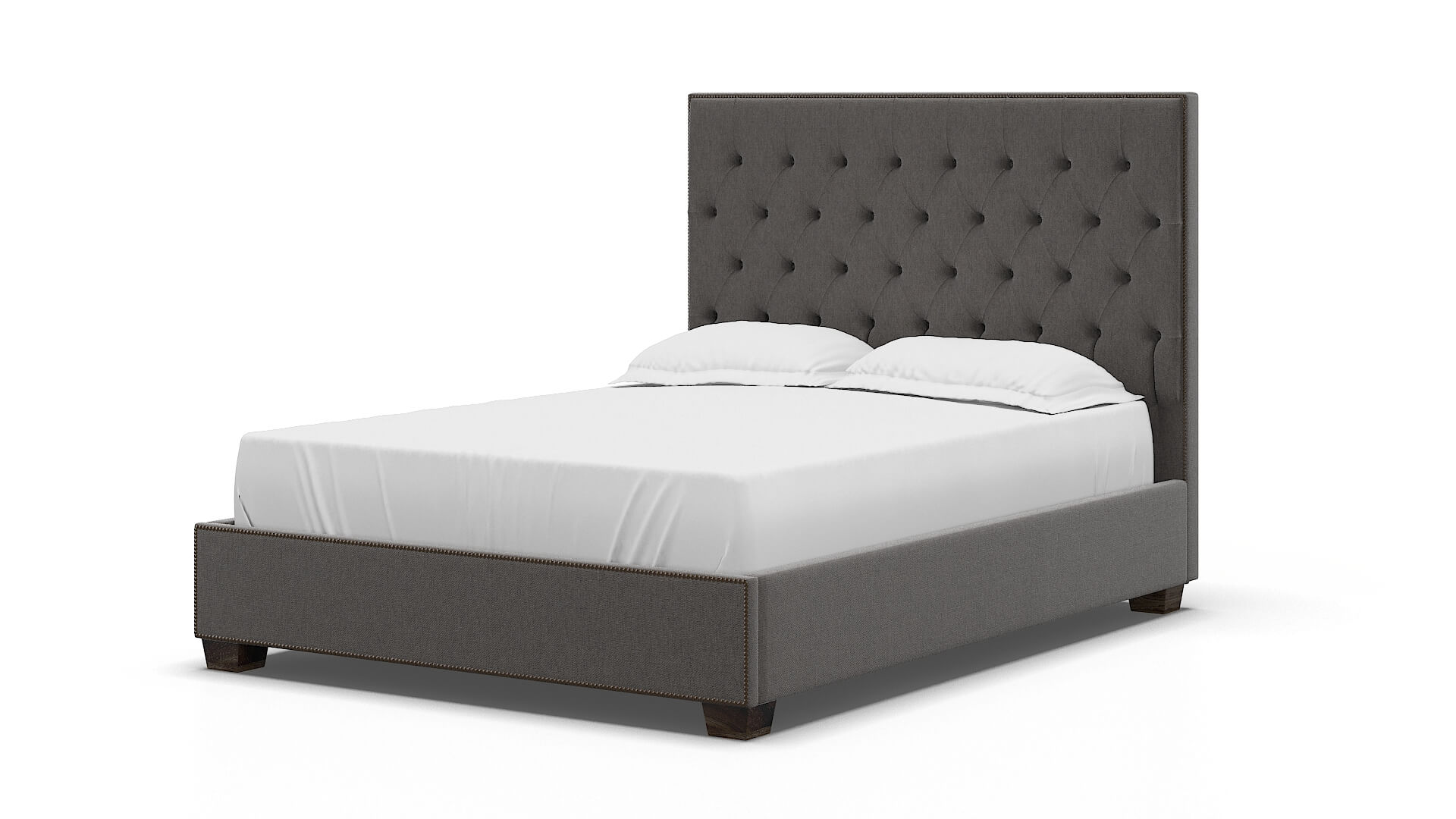 Bellezza Cosmo Charcoal Bed espresso legs 5