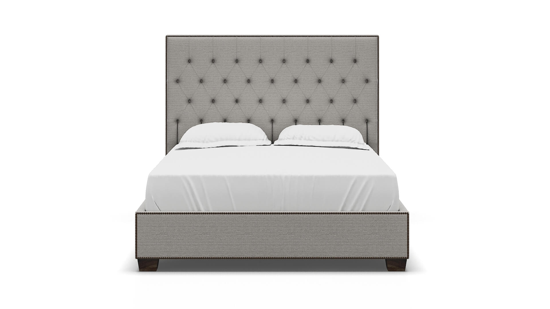 Bellezza Derby Grey Bed espresso legs 1