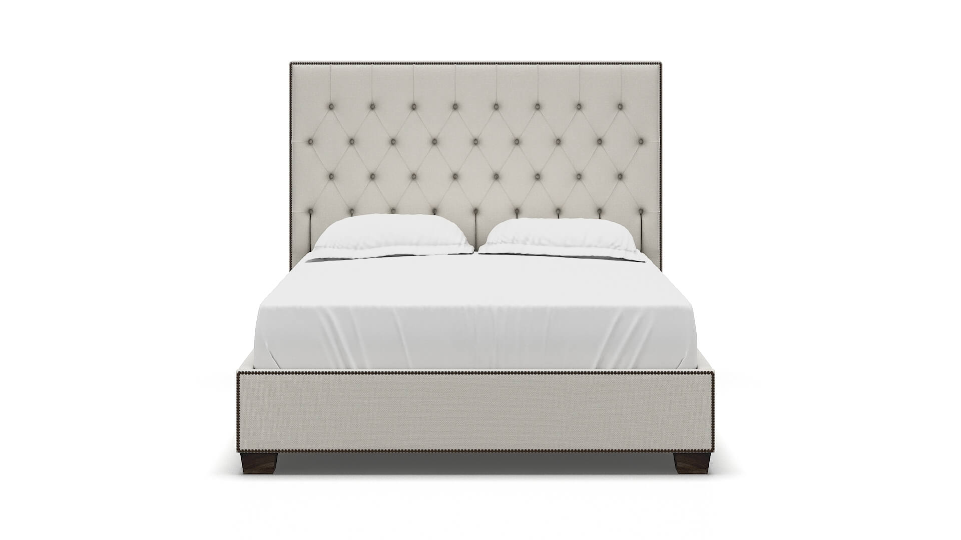 Bellezza Keylargo Oatmeal Bed espresso legs 1