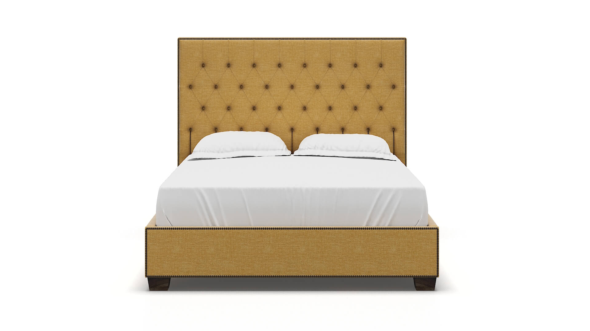 Bellezza Leslie Saffron Bed espresso legs 1