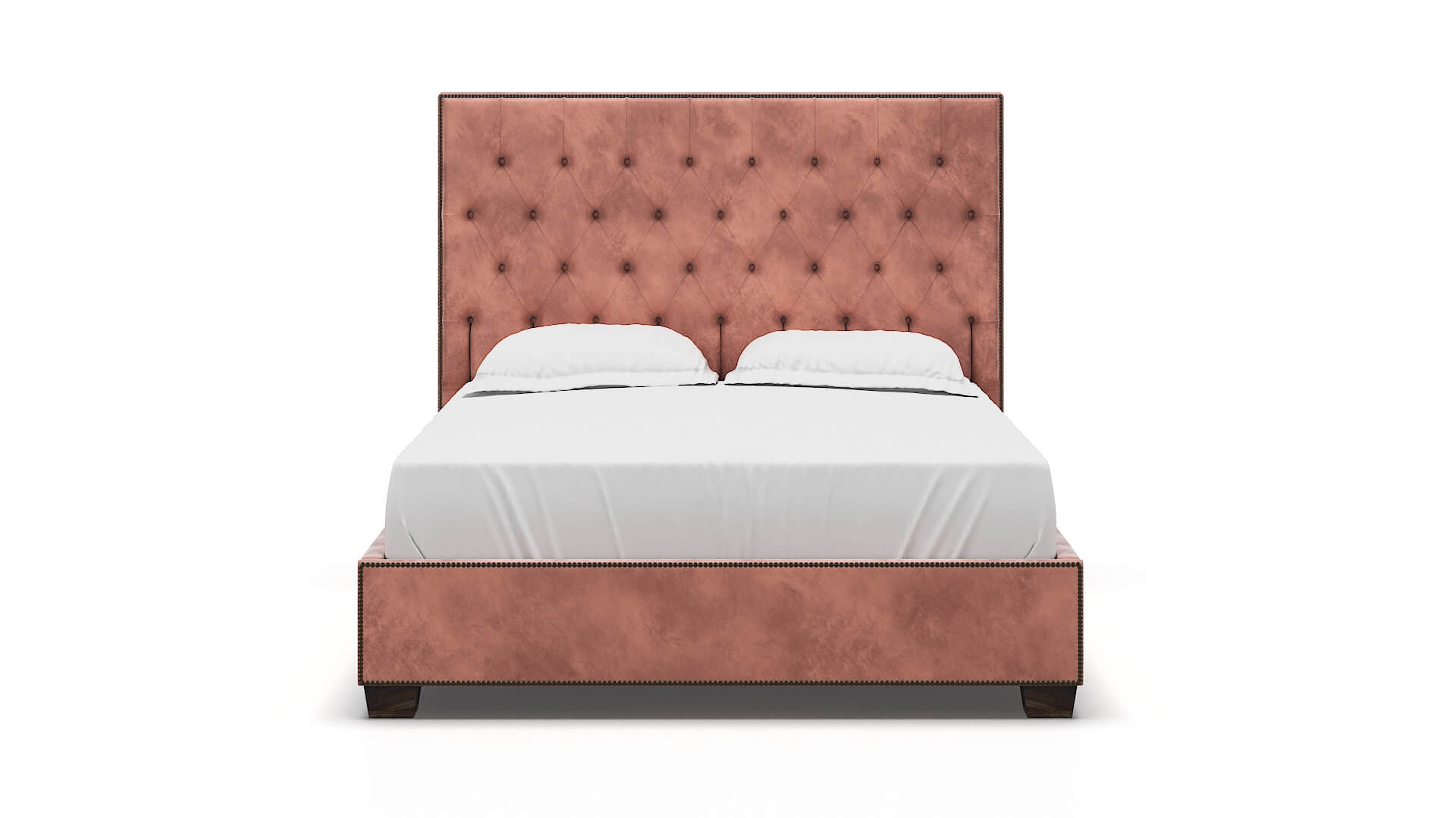 Bellezza Naples Blush Bed espresso legs 1