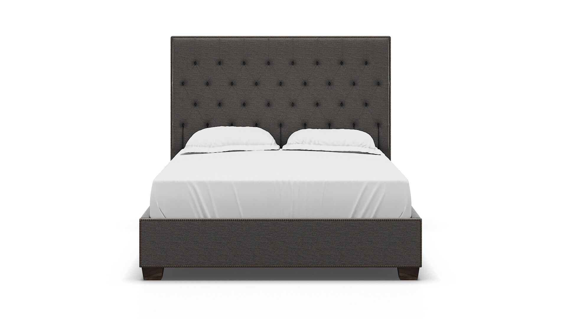 Bellezza Oscar Charcoal Bed espresso legs 1