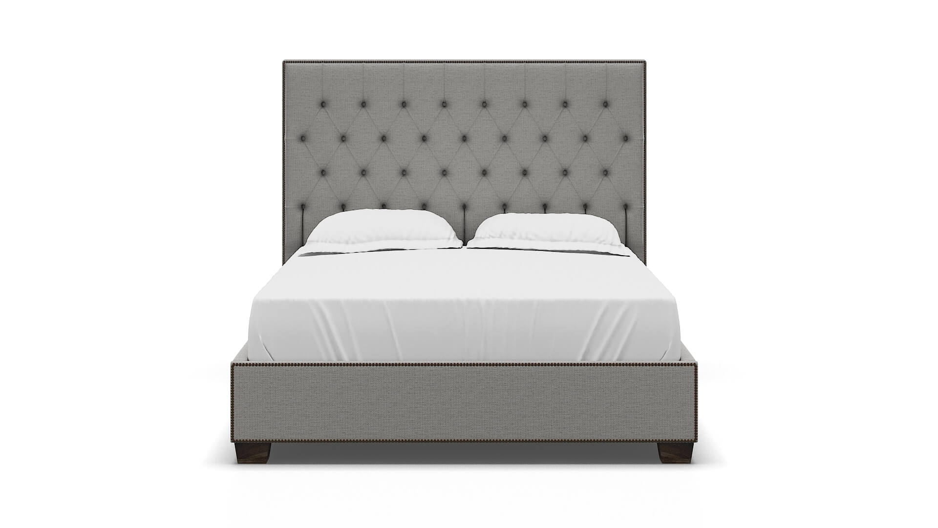 Bellezza Parker Silver Bed espresso legs 1