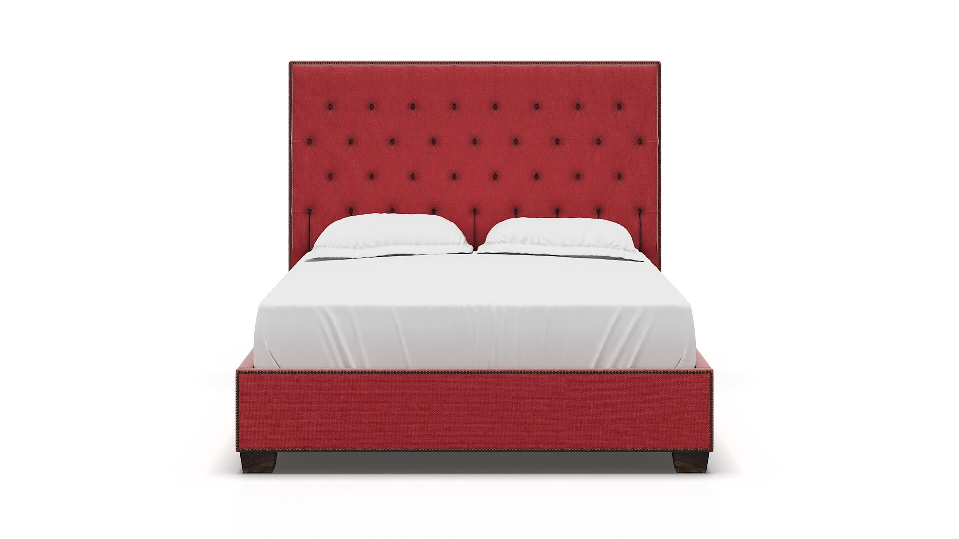 Bellezza Pauline Ruby Bed espresso legs 1