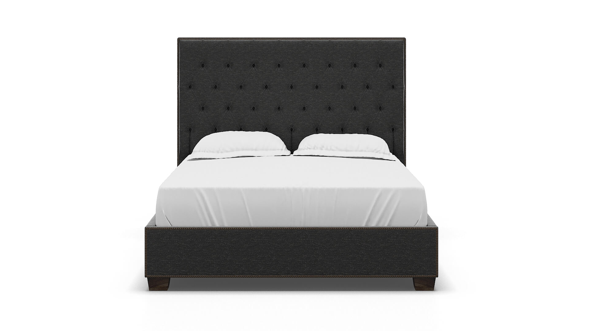 Bellezza Phoenix Charcoal Bed espresso legs 1