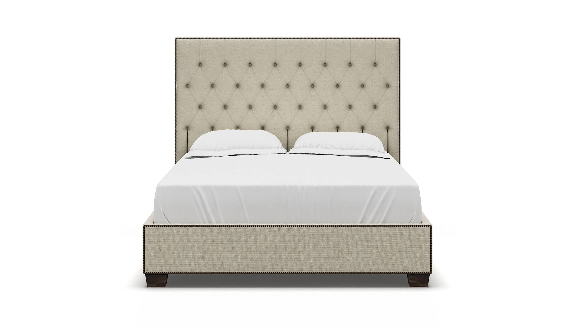 Bellezza Phoenix Ivory Bed espresso legs 1