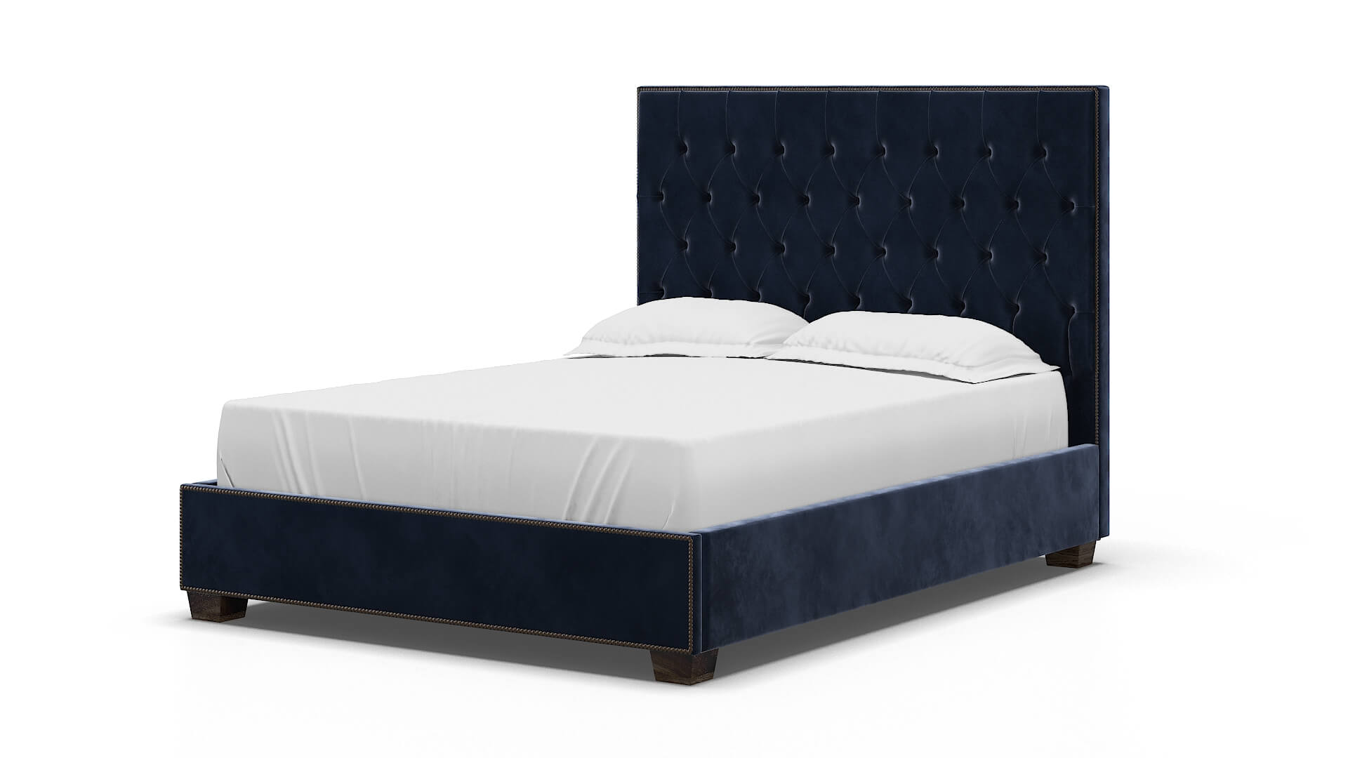 Bellezza Royale Cobalt Bed espresso legs 5