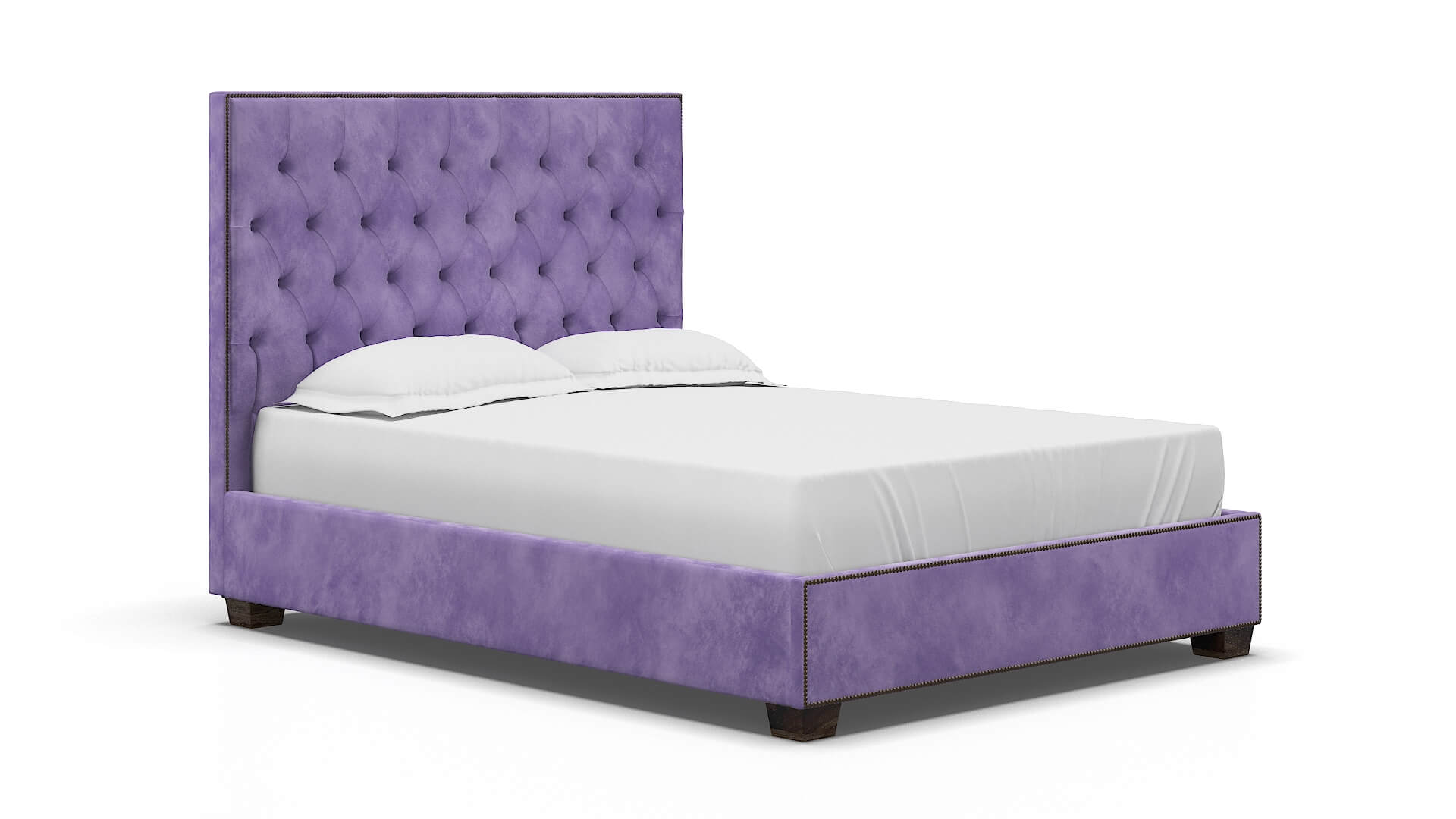Bellezza Royale Lavender Bed espresso legs 2
