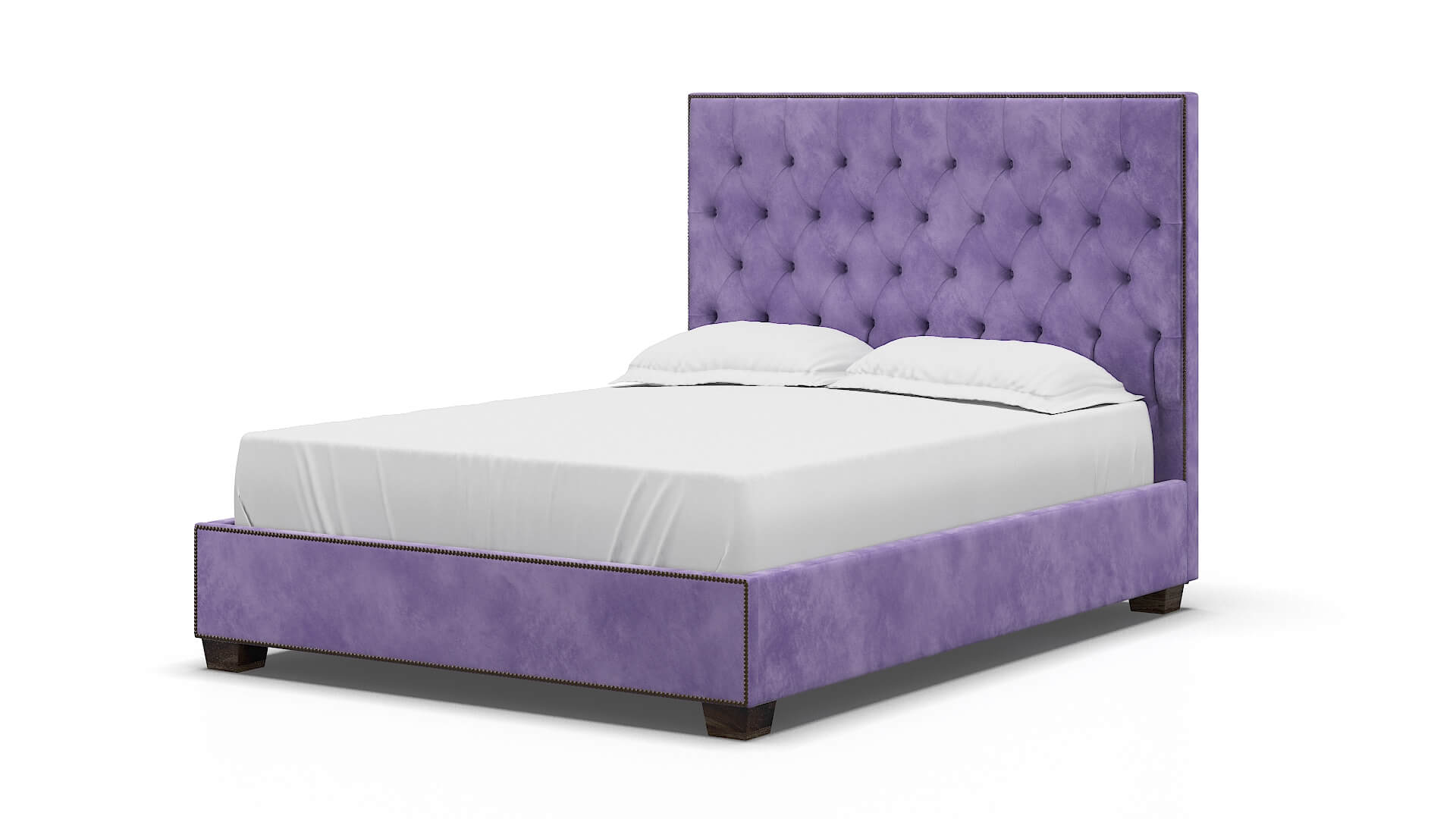 Bellezza Royale Lavender Bed espresso legs 5