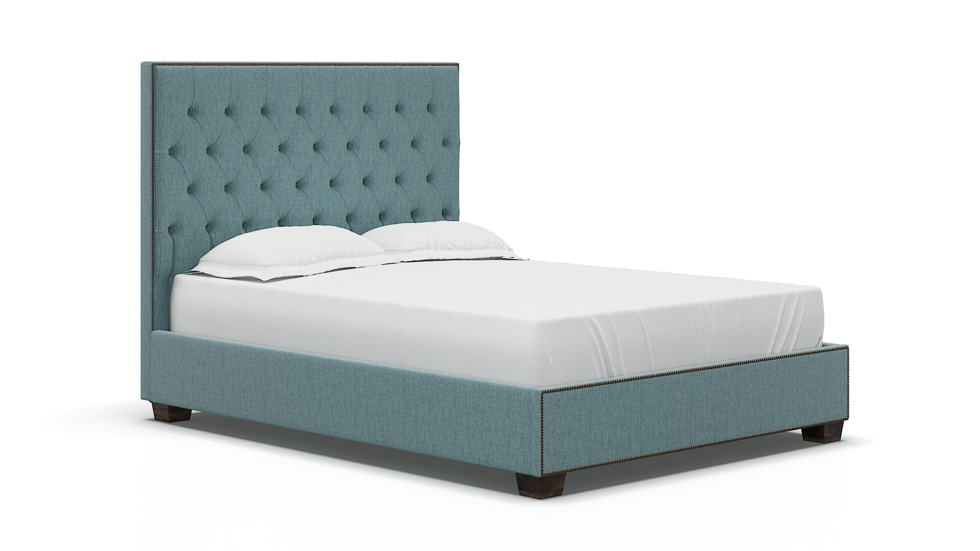 Bellezza Sasha Teal Bed espresso legs 2