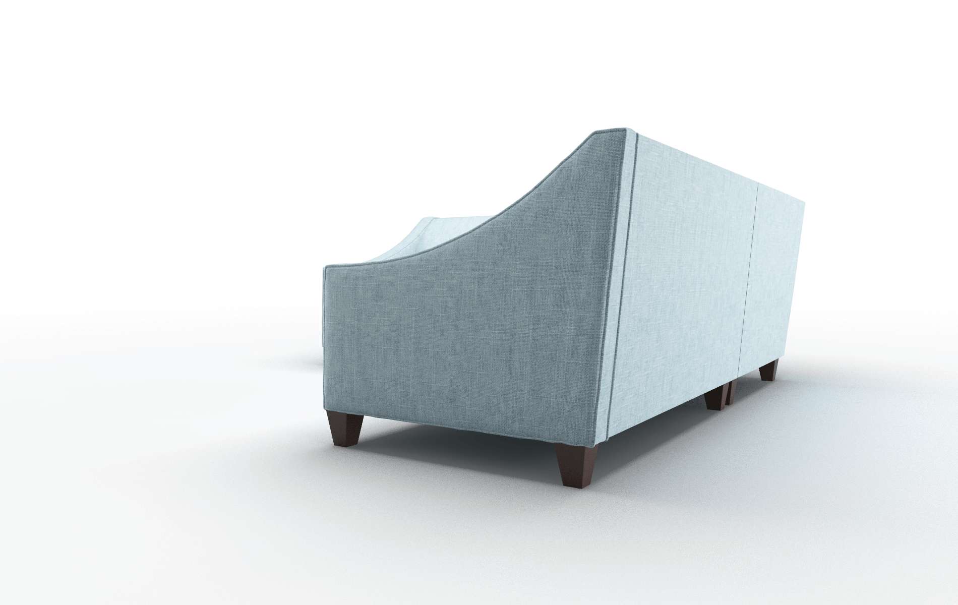 Berlin Atlas Turquoise Sectional espresso legs 4