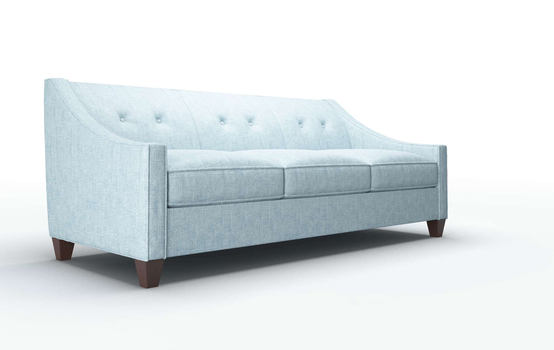 Berlin Atlas Turquoise Sofa espresso legs 2