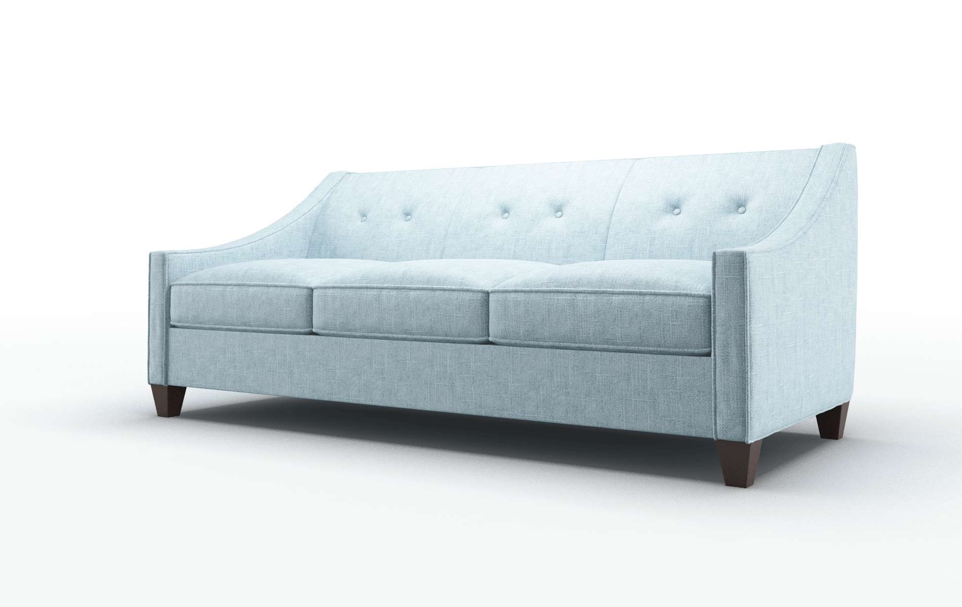 Berlin Atlas Turquoise Sofa espresso legs 4