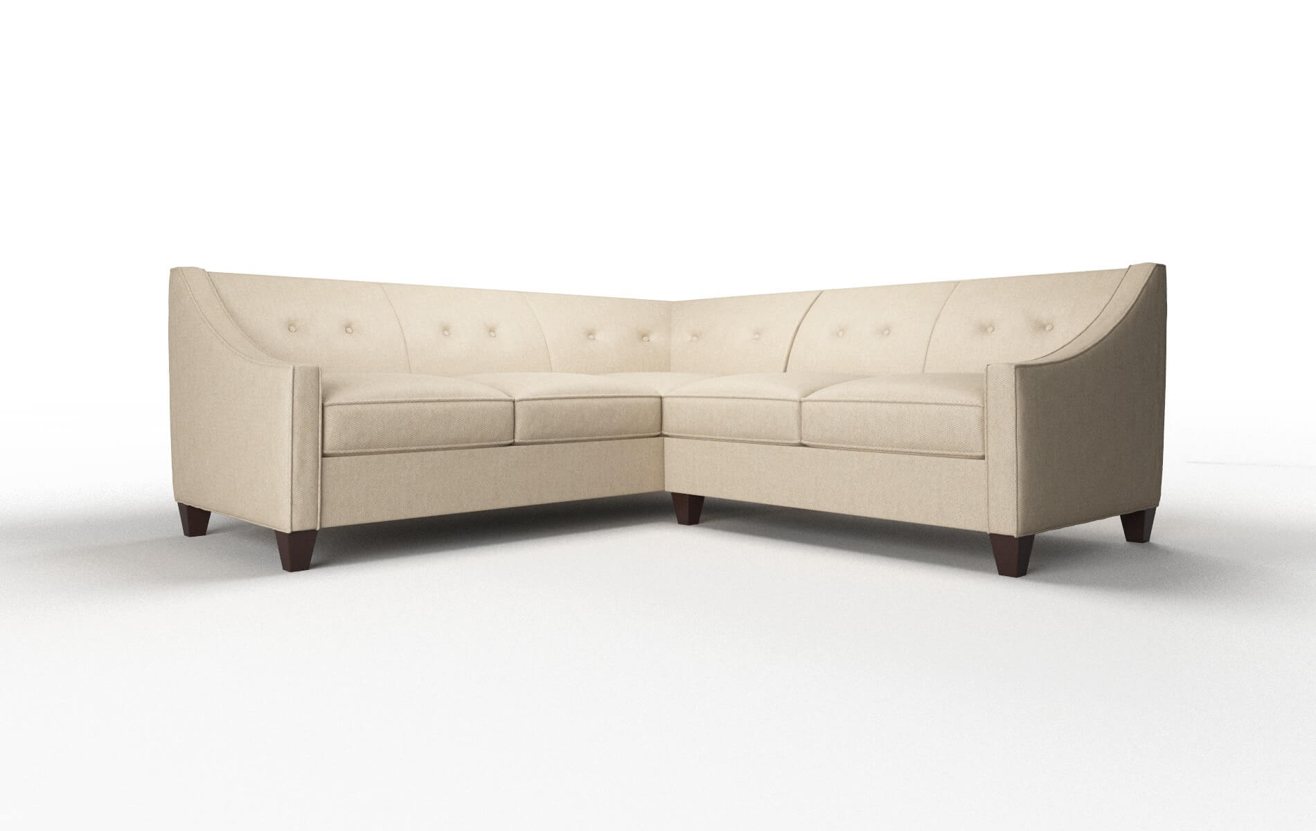 Berlin Avenger Burlap Sectional espresso legs 1