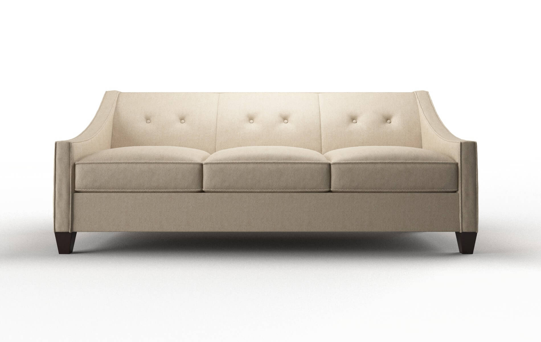 Berlin Avenger Burlap Sofa espresso legs 1