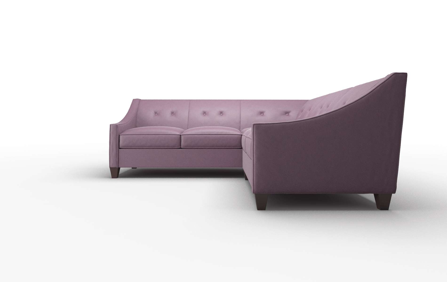 Berlin Bella Aubergine Sectional espresso legs 5