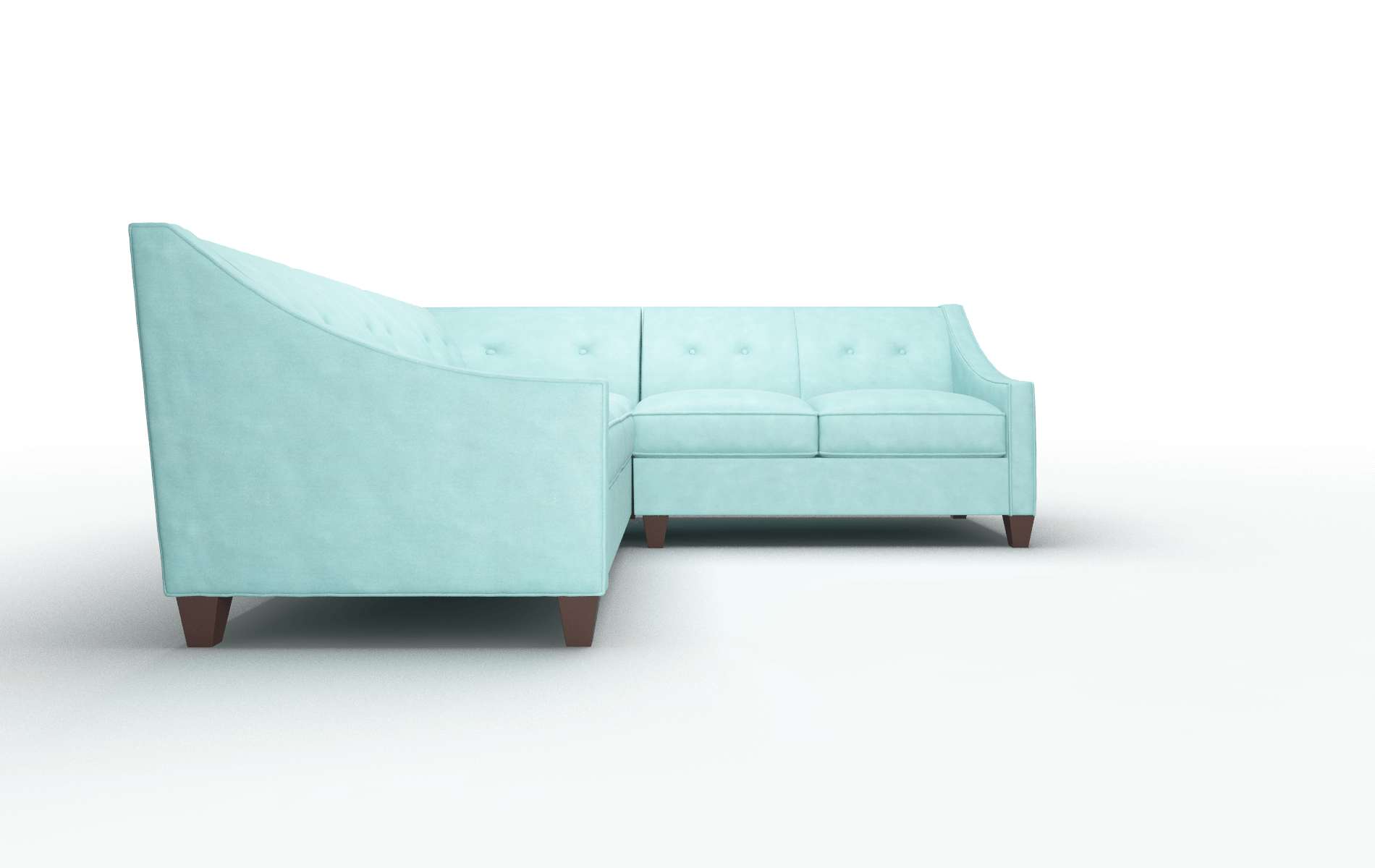 Berlin Bella Caribbean Sectional espresso legs 2