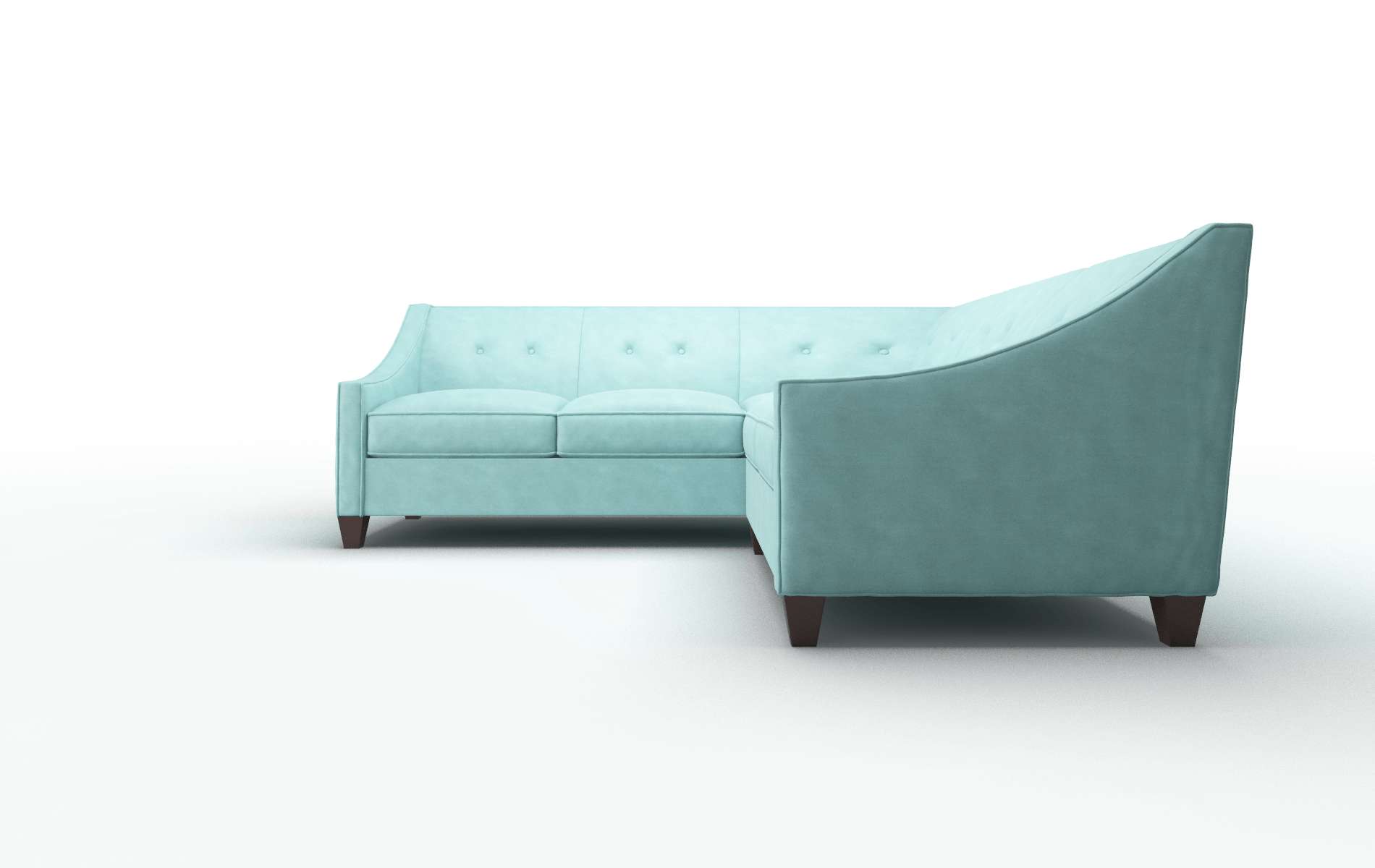 Berlin Bella Caribbean Sectional espresso legs 5