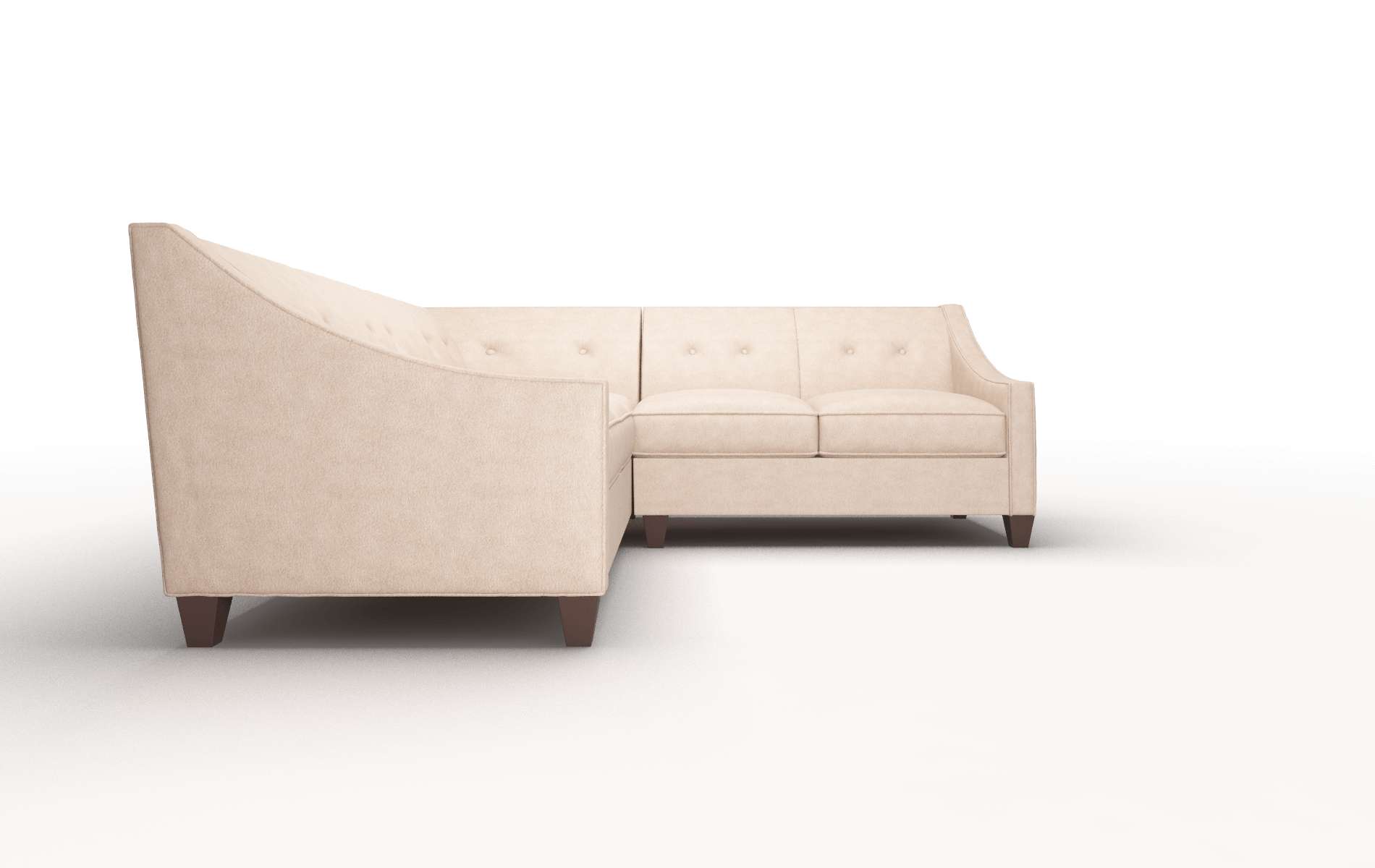 Berlin Bella Cocoa Sectional espresso legs 2