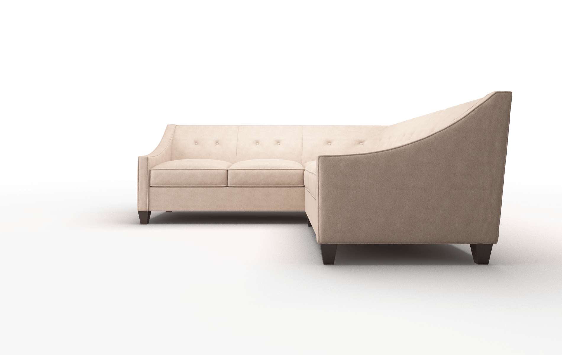 Berlin Bella Cocoa Sectional espresso legs 5
