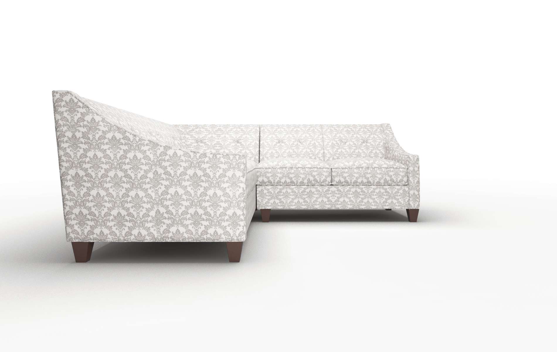 Berlin Bergamo Dove Sectional espresso legs 2