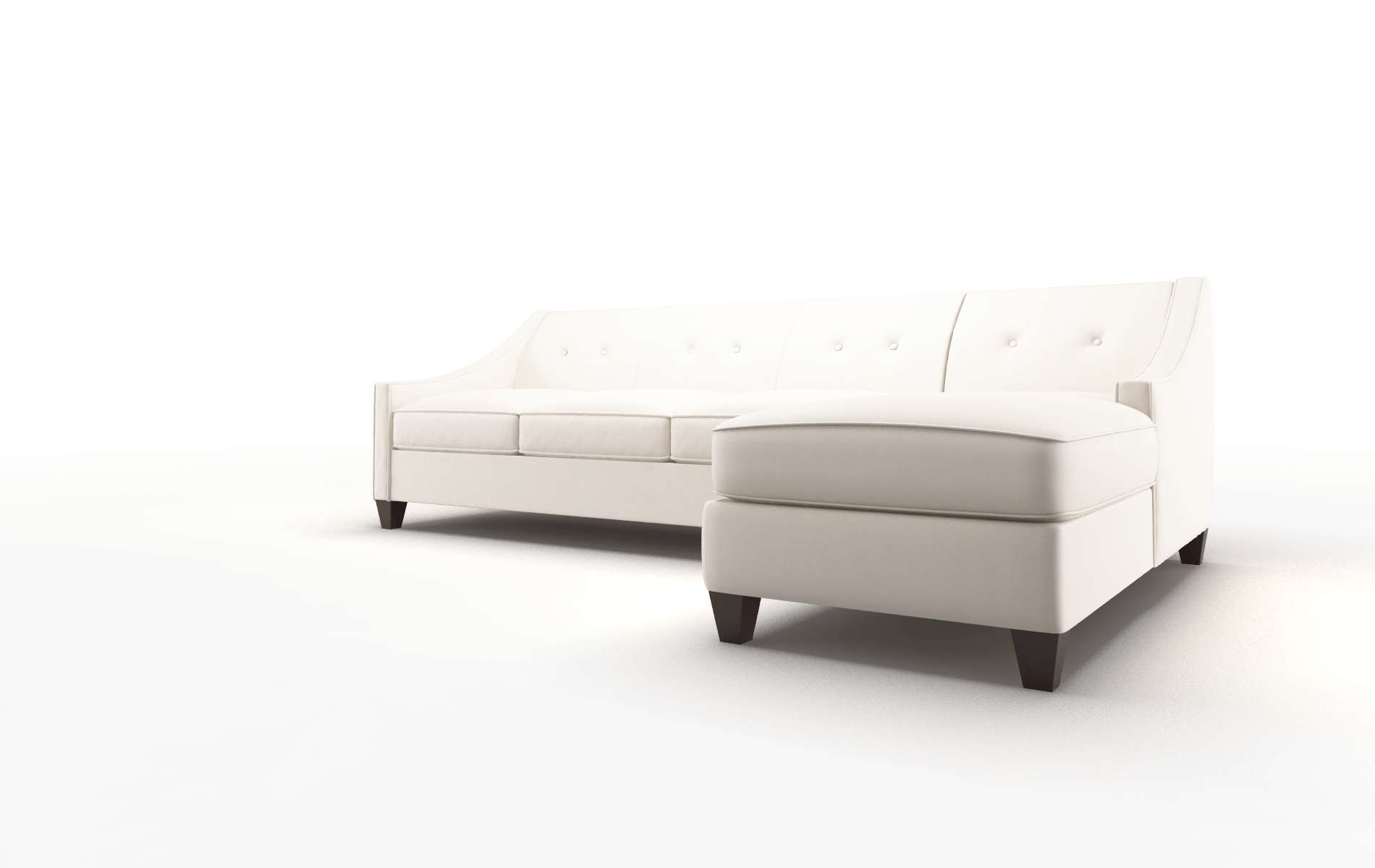 Berlin Blanche Milky Panel espresso legs 4